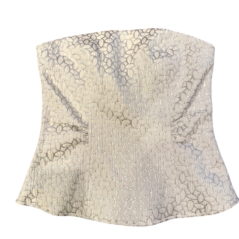 The Limited Cream Lace Strapless Bustier Camisole
